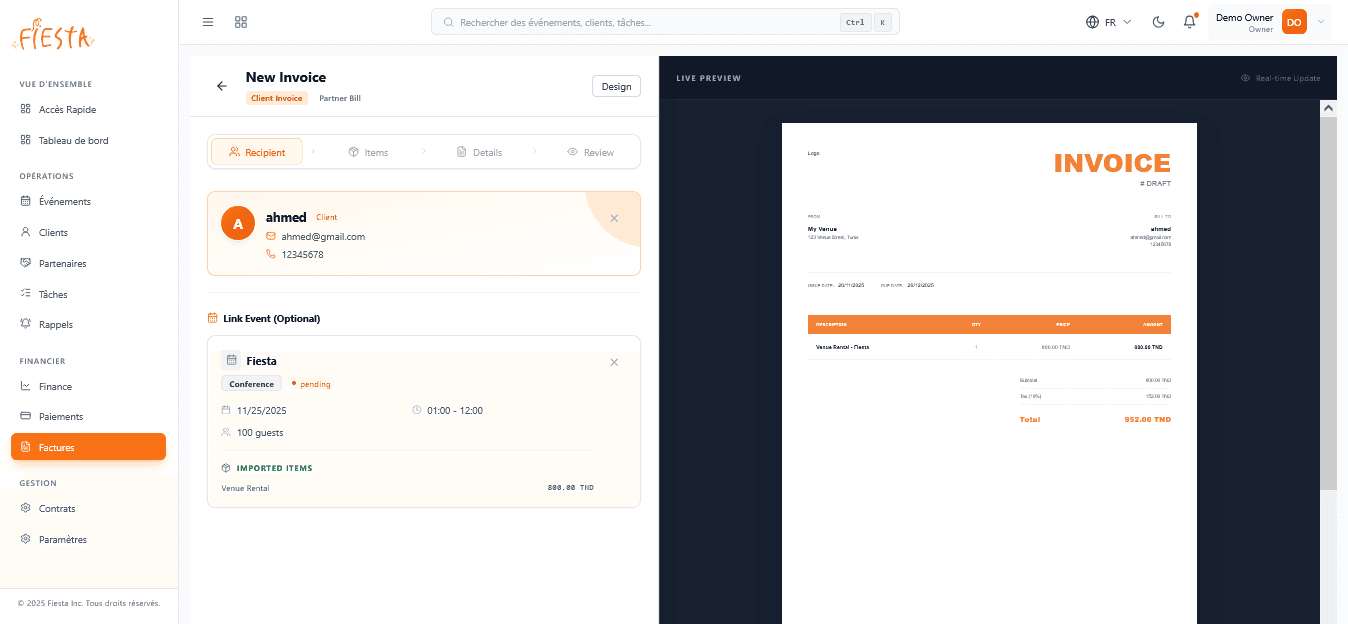 Fiesta Dashboard Preview 4